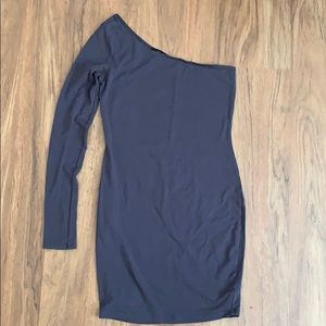 Asymmetrical long sleeve dress